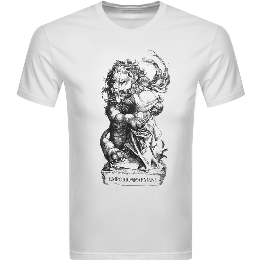 Alternative Image for ProductEmporio Armani Crew Neck Logo T Shirt White1